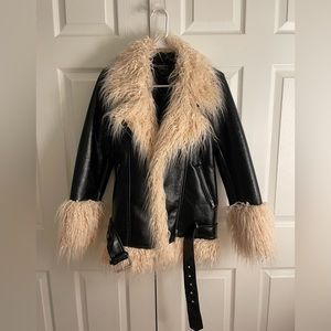 Forever 21 Penny Lane style faux leather and faux fur
